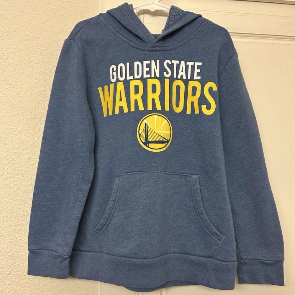Golden State Warriors Hoodie Youth Size 6-7 Blue NBA Kids Sweatshirt